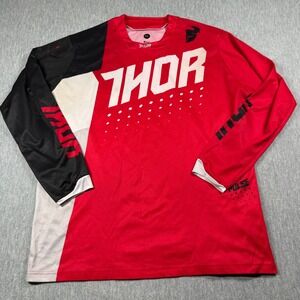 Thor Jersey Mens XL Red Black White Pulse Motocross MX Dirt Bike Racing Off Road